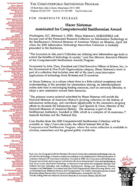 Original de la Nota de Prensa del Smithsonian